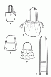 4673 FUN TOTE/DRAWSTRING/FLOUNCE BAGS SIZED PATTERN