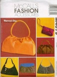 4679 6 LINED SOFT HANDBAGS, PURSES PATTERN