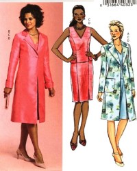4683  BUTTERICK 1 BUTTON LONG JACKET, SLEEVELESS V-TOP,  SKIRT PATTERN 14-20; 6-12 CHOICE