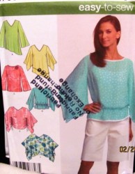 4700 EZ SHAPED SLEEVE TOPS,PONCHOS PATTERN 6-12,14-20