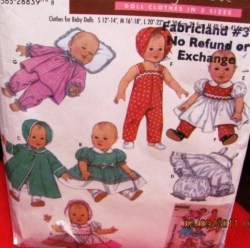 4707 RETRO BABY DOLL UNDIES COAT, HAT DRESS PATTERN 12-22''