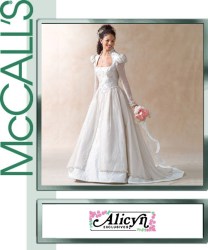 4713  MCCALLS DROP WAIST BRIDE GOWN, OVER-LAY/ SKIRT PATTERN 3 SZS  8-22