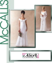 4714 MCCALLS LINED FLARE FIT GODET BRIDAL FLOOR GOWN PATTERN 6-20 3 SZS