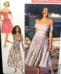 4722 NO SHOULDER DROP WST BIAS DIRNDL DRESS LENGTHS PATTERN 8-12