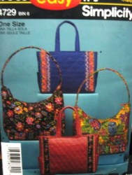 4729 SO EZ PREQUILTED TOTE BAGS PATTERN