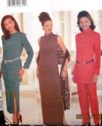 4738 DRESS,TUNIC SLVS OR NOT,PANTS,LONG SKIRT,SHAWL PATTERN 8-24