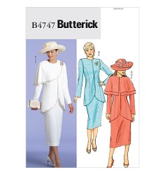 4747 EZ SHORT CAPELET,LONG TULIP JACKET,LONGR SKIRT PATTERN 8-22