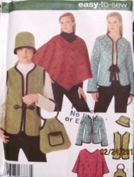 4755 TIE JACKET,VEST,PONCHO,BUCKET HAT, BAG PATTERN 6-12,14-20