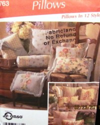 4763 12 SHAPED SQUARE,ENVELOPE,ROLL,FRINGE,TASSEL PILLOW PATTERN