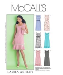 4768 MCCALLS ASHLEY DESIGN YR SLVLSS DRESS FLOUNCE OR NOT PATTERN 8-14; 16-22 CHOICE