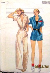 4769 SS ZIPPY JUMPSUIT LENGTHS,  BELT 70s PATTERN  6-8