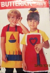4793 KIDS APPLIQUE LONG SLEEVE OR NOT APRON,TRANSFERS PATTERN