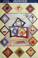 4794 12  FELT APPLIQUE PANEL CALENDAR PILLOWS PATTERN