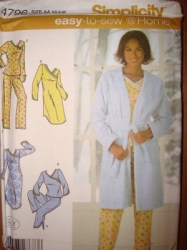 4796 COMFY PAJAMAS LENGTHS, NIGHTGOWN,ROBE PATTERN XS-M