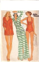 4808 JOHN KLOSS TUBE COVER UP LENGTHS,SWIMSUIT 70 PATTERN 10