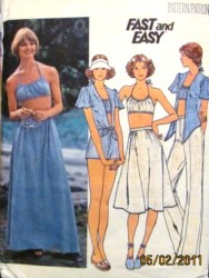 4812 70S BRA TOP,A-SKIRT LENGTHS,PANTS,SHORTS,SS TOP PATTERN 12
