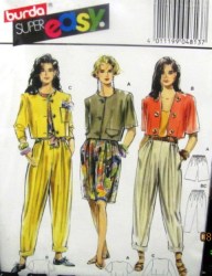 4813 BURDA SS-LS CROP JACKET, PANTS LENGTHS PATTERN 10-20