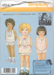 4814 PATTY REED GIRLS CAMI TOP,PANTIES PATTERN 3-6