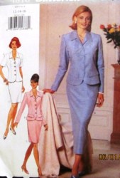 4816 EZ BUTTON SS-LS TOP, SKIRT LENGTHS PATTERN 12-16,18-22