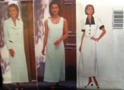 4817 BUTTERICK EZ SHORT SS-LS JACKET, LONG SLEEVELESS DRESS PATTERN 6-12