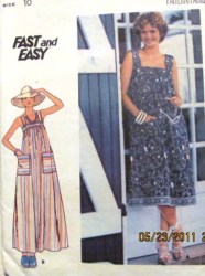 4821 LOOSE STRAPPY TIED SUNDRESS LENGTHS PATTERN 10