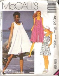 4858 SASSY FLARE KNIT BUTTON ROMPER LENGTHS PATTERN 6-8, 10-12