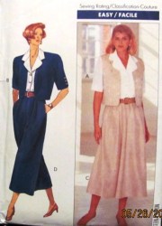 4861 VEST,JACKET,BLOUSE, LONG FLARE SKIRT,CULOTTES PATTERN 14-18