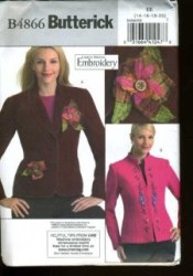 4866 CREATIVE EMBROIDERED UNLINED LS JACKET PATTERN 6-12