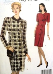 8192 SO EZ STRAIGHT ASYMMETRIC BUTTON SS-LS DRESS PATTERN 8-12