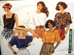 4873 BUTTERICK SO EZ PULLOVER TOP SLEEVES OR NOT PATTERN LG-XL; XS-MED CHOICE UNCUT