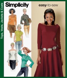 4878 SIMPLICITY EZ STRETCH JERSEY KNIT OFF SHOULDER  OR NOT TOPS PATTERN 8-14; 16-24 UNCUT choice
