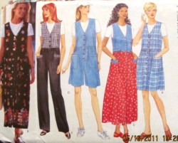 4879 DIRNDL JUMPER LENGTHS,KNIT TOP,JUMPSUIT PATTERN LG-XL