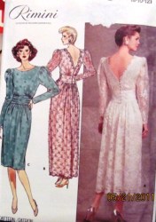 4902 LOVELY MIDRIFF DRAPE DRESS/UNDERDRESS LENGTHS PATTERN 8-12