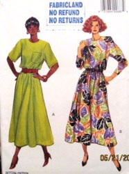 4908 SO EZ LONG PULLOVER SS-LS FLARE DRESS PATTERN 6-10