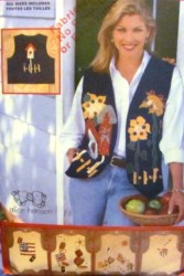 4911 3 APPLIQUED FOLK ART GARDEN VESTS PATTERN  SM-LG