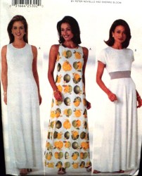 4916 EZ STRETCH KNIT LONG FLARE DRESS SLVS OR NOT PATTERN 6-12