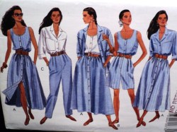 4928 BUTTERICK  EZ BOXY SHIRT, SLEEVELESS TOP, LONG SKIRT, BOTTOMS PATTERN 6-22 3 SIZES CHOICE 