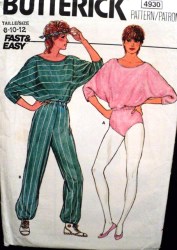 4930 STRETCH KNIT TRAPEZE SLEEVE JUMPSUIT LENGTHS PATTERN 8-12