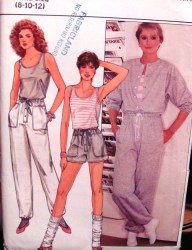 4931 STRETCH KNIT JUMPSUIT, PANTS,SHORTS,TANK TOP PATTERN 8-12