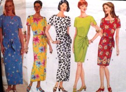 4933 EZ MOCK WRAP TIE OVERLAY SS DRESS LENGTHS PATTERN 6-10