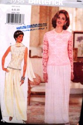 4936 EZ LACY TOP SLV OR NOT,SKIRT,PANTS,SCARF PATTERN 6-10,18-22
