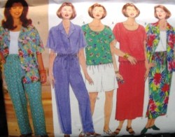 4950 BUTTERICK EZ SHIRT, TOP, A-SKIRT, BOTTOMS PATTERN 16-20W, 22-26W, 28-32W CHOICE