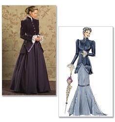 4954 BUTTERICK VICTORIAN JACKET, FLOOR SKIRTS, TRAIN PATTERN 8-22 2 SIZES CHOICE
