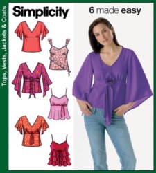 4958 6 EZ EMPIRE STRAPPY/ TIE OR NOT FUN TOPS PATTERN 4-10,12-18