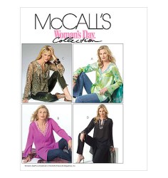 4968  MCCALLS LITEWEIGHT SLIT TUNIC TOPS 3 LENGTHS PATTERN 4-14