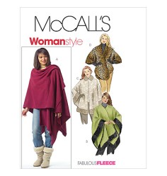 4980 MCCALLS 5 GREAT CAPES, FUR OR NOT PATTERN 18-24W, 26-32W CHOICE