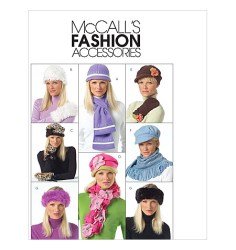 4987 FLEECE CUTE HATS, HEADBAND, MITTS, SCARF PATTERN S-L