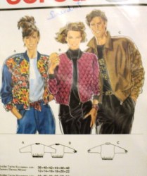5001 UNISEX ZIP BOMBER JACKET QUILTED OR NOT PATTERN 12-22,34-44