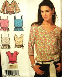 5002 STRAPPY OR NOT ELASTIC WAIST SWEET TOPS PATTERN 4-10,12-18