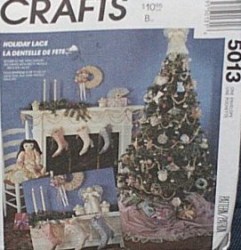 5013 XMAS LACY ORNAMENTS, ANGEL, STOCKING PATTERN